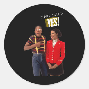 Steve Urkel Family S She Said Yes! Sticker 
