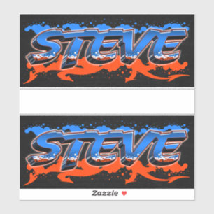 Steve Vorname Name Graffiti Aufkleber Sticker