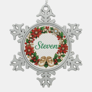Steven Baby’s First Christmas Snowflake Ornament