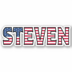 Steven Name Vorname USA Sticker Stickerset