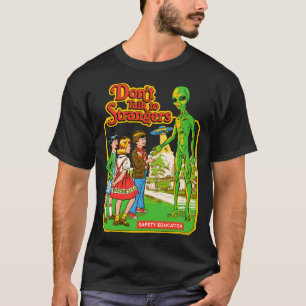 Steven Rhodes Don't Talk To Strangers Alien Retro T-Shirt