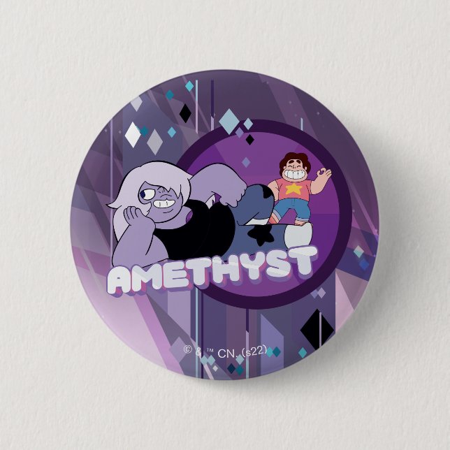 Steven Universe | Amethyst Character Graphic 6 Cm Round Badge (Front)