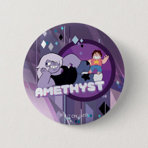 Steven Universe   Amethyst Character Graphic 6 Cm Round Badge
