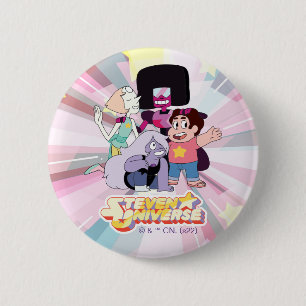 Steven Universe   Crystal Gem Group Huddle 6 Cm Round Badge