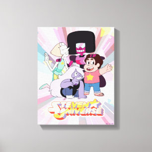 Steven Universe Crystal Gem Group Huddle Canvas Print