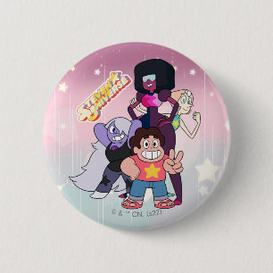 Steven Universe   Crystal Gem Group Pose 6 Cm Round Badge