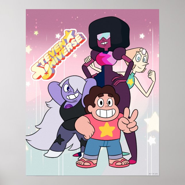 Steven Universe | Crystal Gem Group Pose Poster (Front)