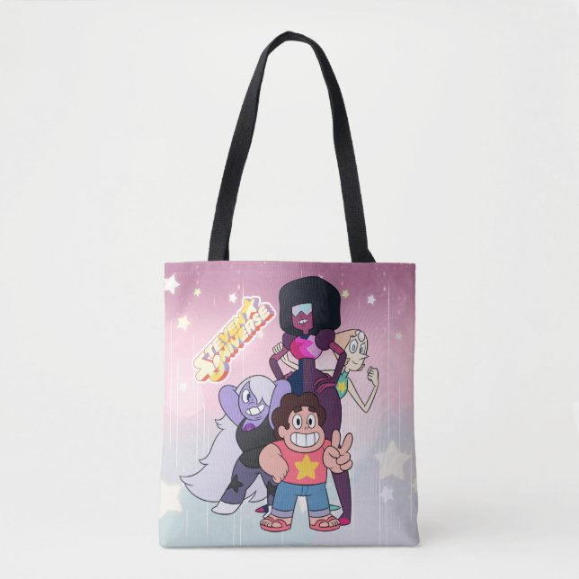 Steven Universe | Crystal Gem Group Pose Tote Bag (Front)