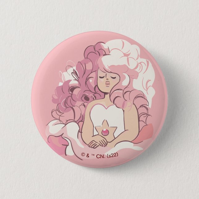 Steven Universe | Rose Quartz Illustration 6 Cm Round Badge (Front)