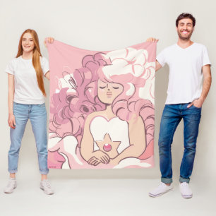 Steven Universe Rose Quartz Illustration Fleece Blanket