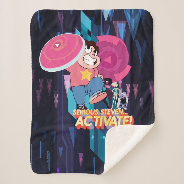 Steven Universe | Serious Steven… Activate! Sherpa Blanket (Front)