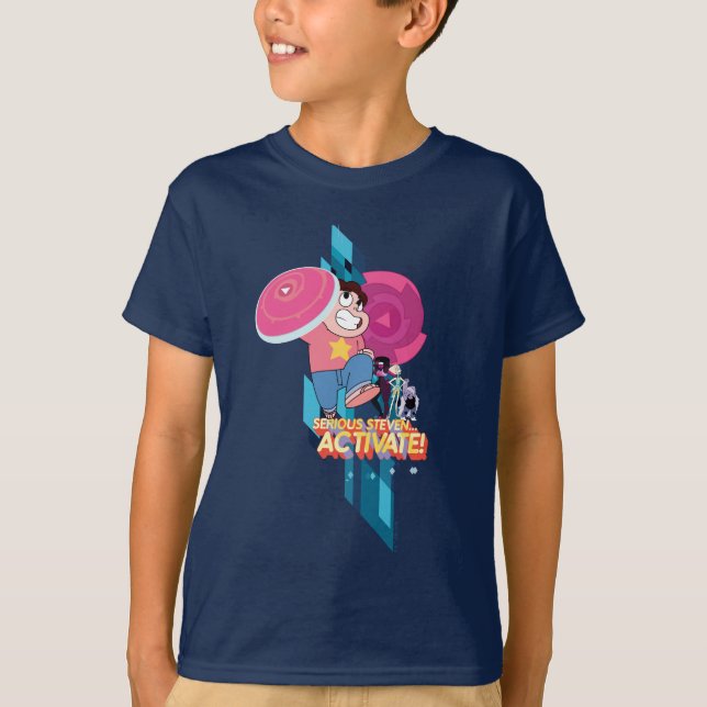 Steven Universe | Serious Steven… Activate! T-Shirt (Front)