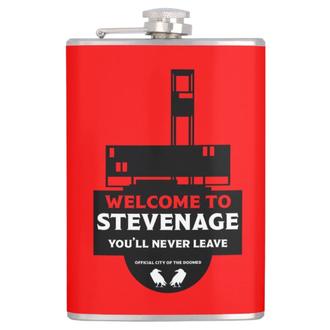 Stevenage Hertfordshire Hip Flask (Front)