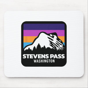 Stevens P Washington Mountain Skiing Snowboarding Mouse Pad