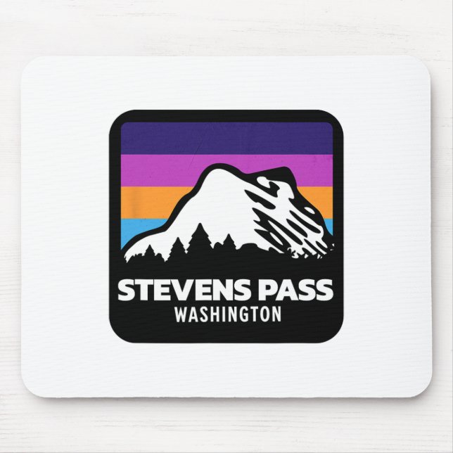 Stevens P Washington Mountain Skiing Snowboarding  Mouse Pad (Front)