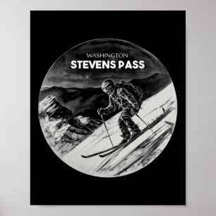 Stevens P Washington Ski Skiing Skier _3 Poster