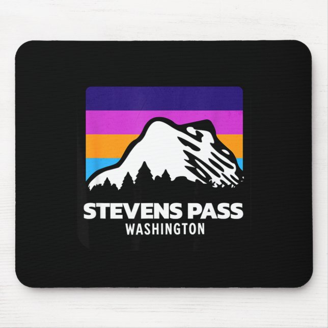 Stevens pass washington mountain skiing mouse pad (Front)