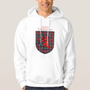 Stevenson Tartan Scottish Plaid Lion Rampant Hoodie