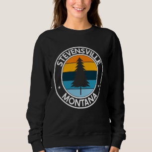 Stevensville Montana MT USA City Pride Retro Sunse Sweatshirt