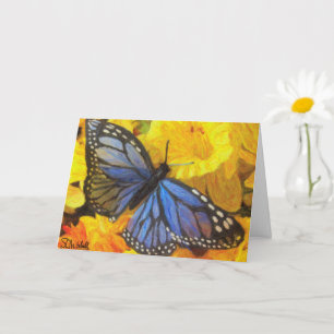 Steve's Blue Butterfly Card