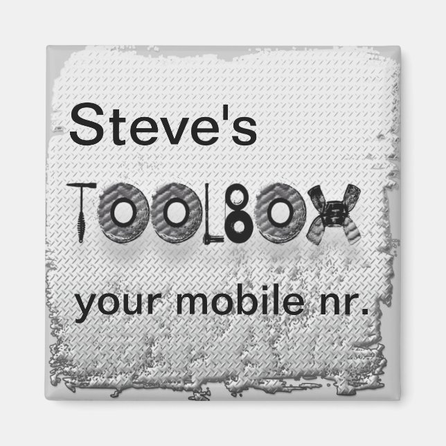 Steve's toolbox magnet (Front)