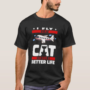 Stewardess Cat Steward Cabin Crew - Flight Attenda T-Shirt