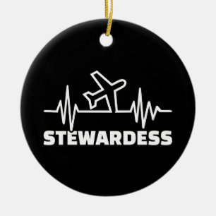 Stewardess frequency ceramic ornament