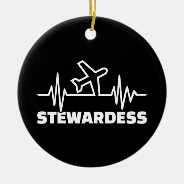 Stewardess frequency ceramic ornament (Front)