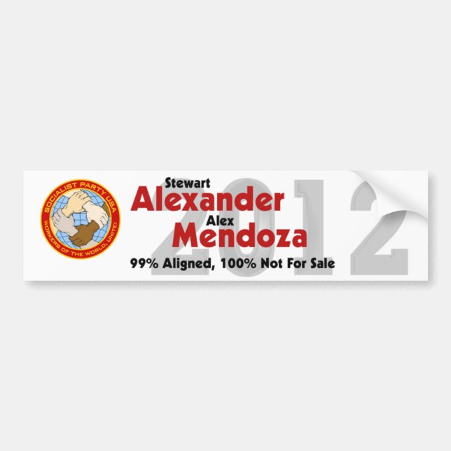 Stewart Alexander 2012 Bumper Sticker #5 (Front)