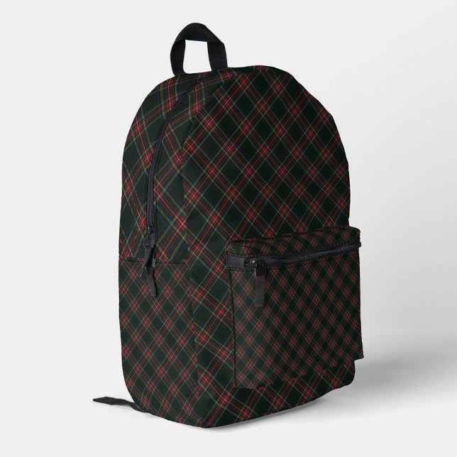 Stewart Black Scottish Tartan Printed Backpack (Creator Uploaded)