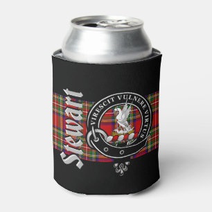 Stewart Clan Badge & Tartan Can Cooler