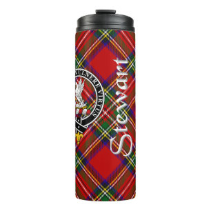 Stewart Clan Badge & Tartan Thermal Tumbler