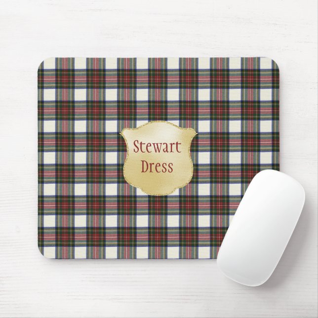 Stewart Dress Modern Original Scottish Tartan Mouse Pad (With Mouse)