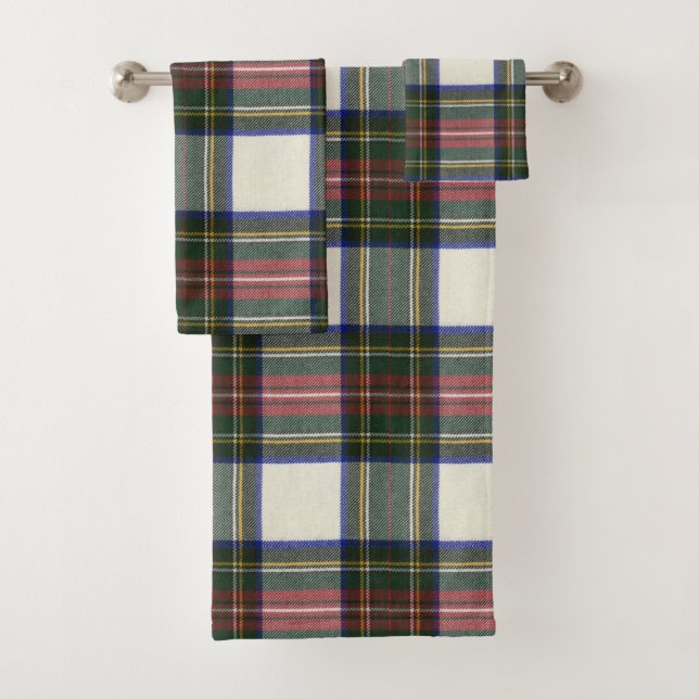 Stewart Dress Modern Original Tartan Bath Towel Set (Insitu)