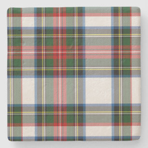 Stewart Dress Tartan Plaid Stone Coaster