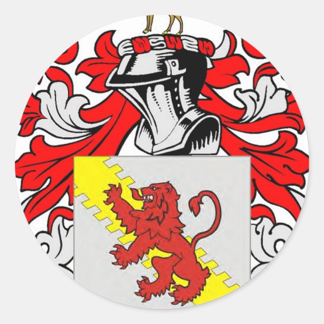 Stewart (English) Coat of Arms Classic Round Sticker (Front)
