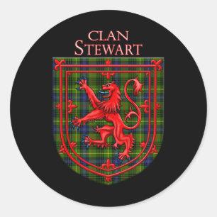 Stewart Hunting Tartan Scottish Plaid Classic Round Sticker