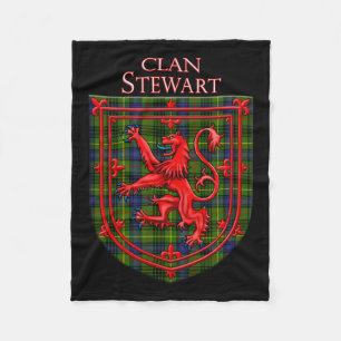 Stewart Hunting Tartan Scottish Plaid Fleece Blanket
