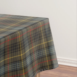 Stewart Hunting Weathered Tartan Plaid Pattern Tablecloth