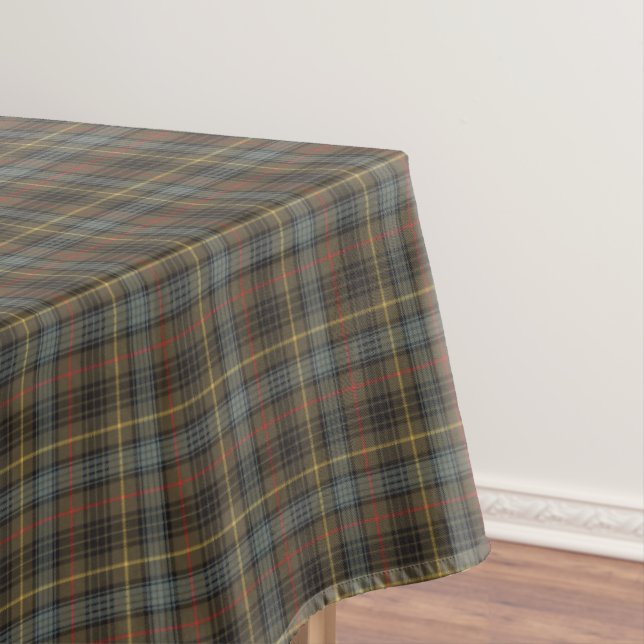 Stewart Hunting Weathered Tartan Plaid Pattern Tablecloth (In Situ)