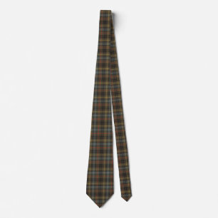 Stewart Hunting Weathered Tartan Plaid Pattern Tie