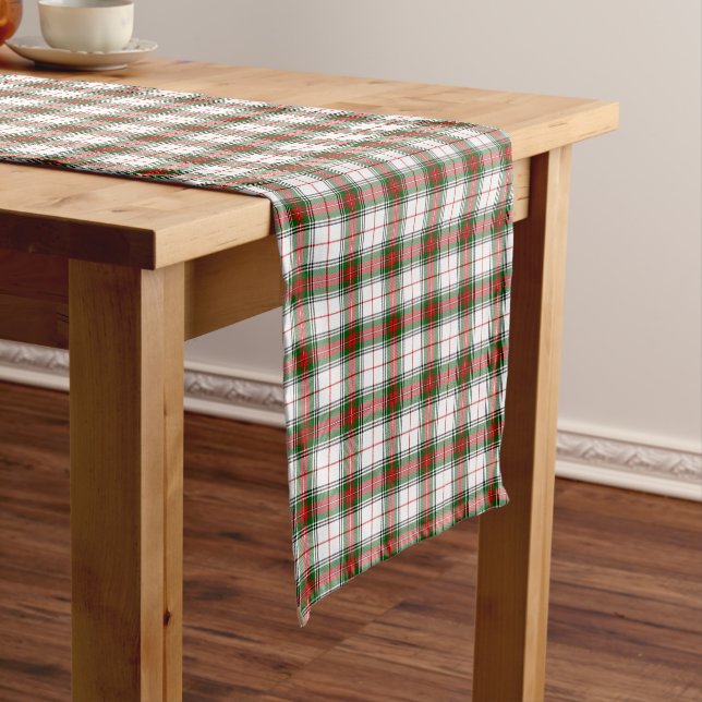 Stewart King George Tartan Plaid Table Runner (In Situ)