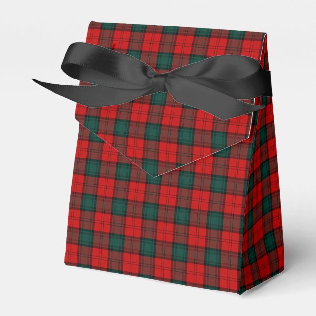Stewart of Atholl Clan Tartan Red Plaid Favour Box (Front Side)