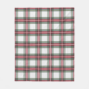 Stewart Plaid Christmas Fleece Blanket