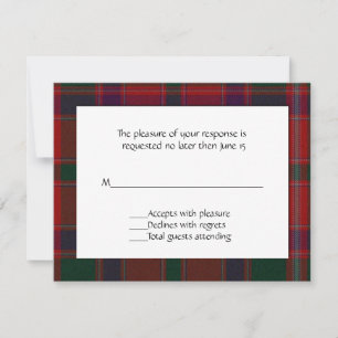 Stewart Plaid RSVP Card