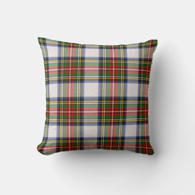 Stewart Royal Dress Plaid Scottish Pattern Cushion (Front)