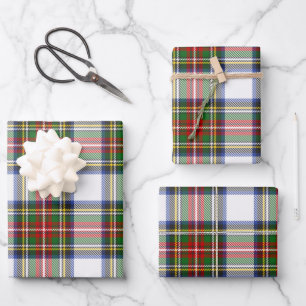 Stewart Royal Dress Plaid Scottish Pattern Ident Wrapping Paper Sheet