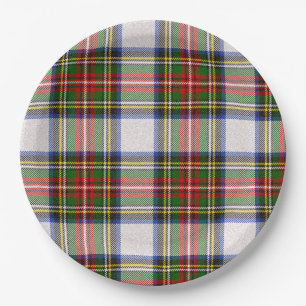 Stewart Royal Dress Plaid Scottish Pattern Paper Plate