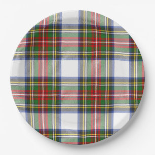 Stewart Royal Dress Plaid Scottish Pattern Paper Plate