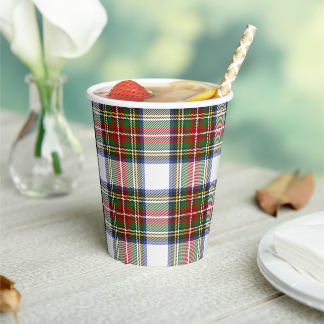 Stewart Royal Dress Scottish Plaid Pattern  Paper Cups (Insitu)